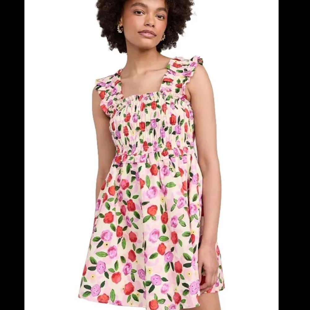 ENGLISH FACTORY Flower Ruffled Mini Dress size M
